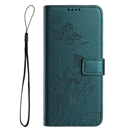 for Funda iPhone 17 16 15 14 13 12 11 Pro Max Lotus Leather Phone Case for Etui iPhone 17 Air 16E 15 Plus Cases Flip Cover Women