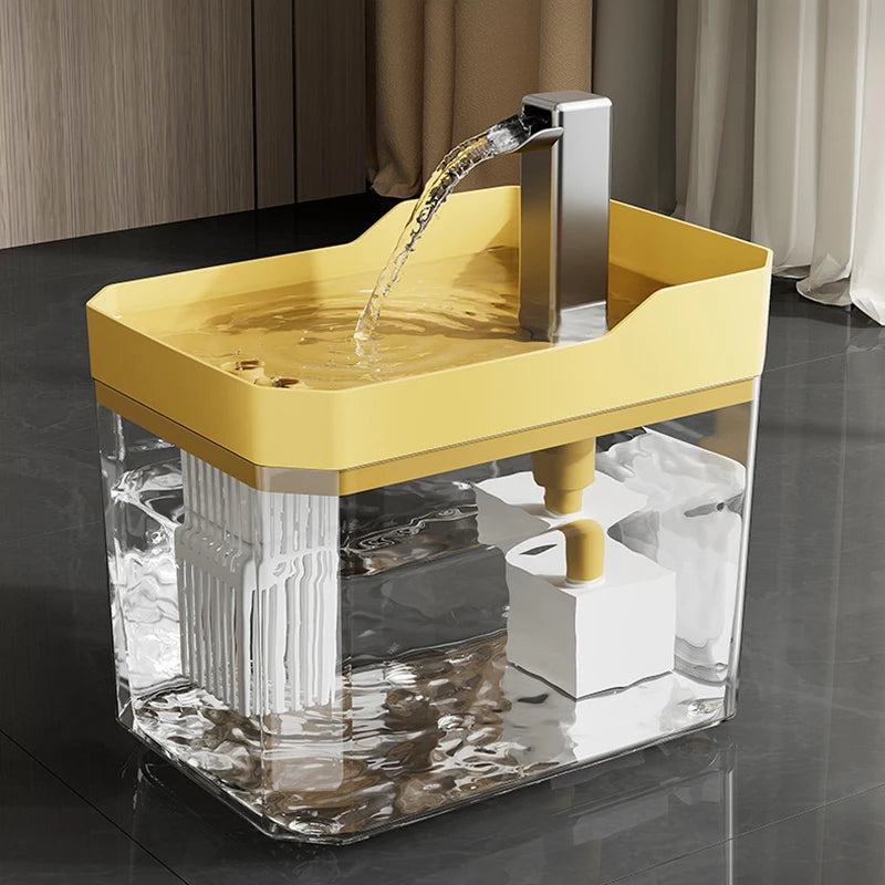 New transparent pet water dispenser plug-in automatic water drinker circulating and flowing out water smoothly pet water drinker
