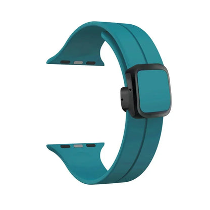 New Magnetic Buckle Silicone Strap For Apple Watch Band 44mm 45mm 38mm 49mm 40 42 41mm Sport Bracelet iWatch ultra 2 9 6 7 8 SE