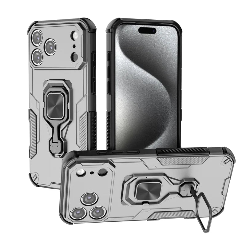 Armor Funda For iphone 17 Pro Max Case Camera Lens Protect Ring Holder Cover For iphone17 Air Shockproof Coque