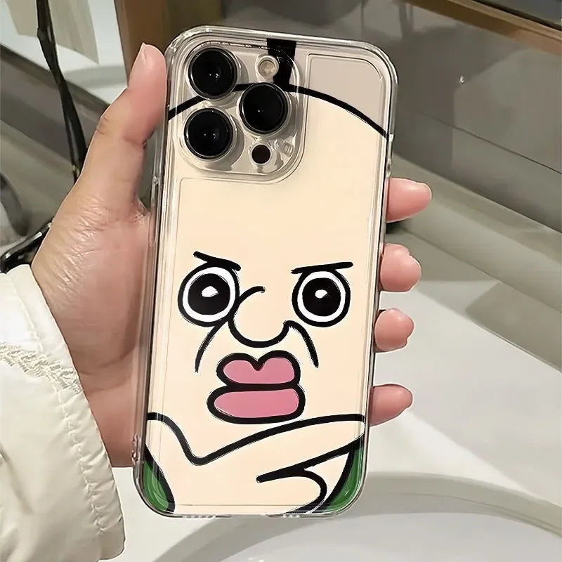 Funny Couple Cartoon Protect pattern Phone Case For iPhone 16 15 14 13 12 11 Pro Max XR XS Max78Plus Y2K Korean Comic Cute Case