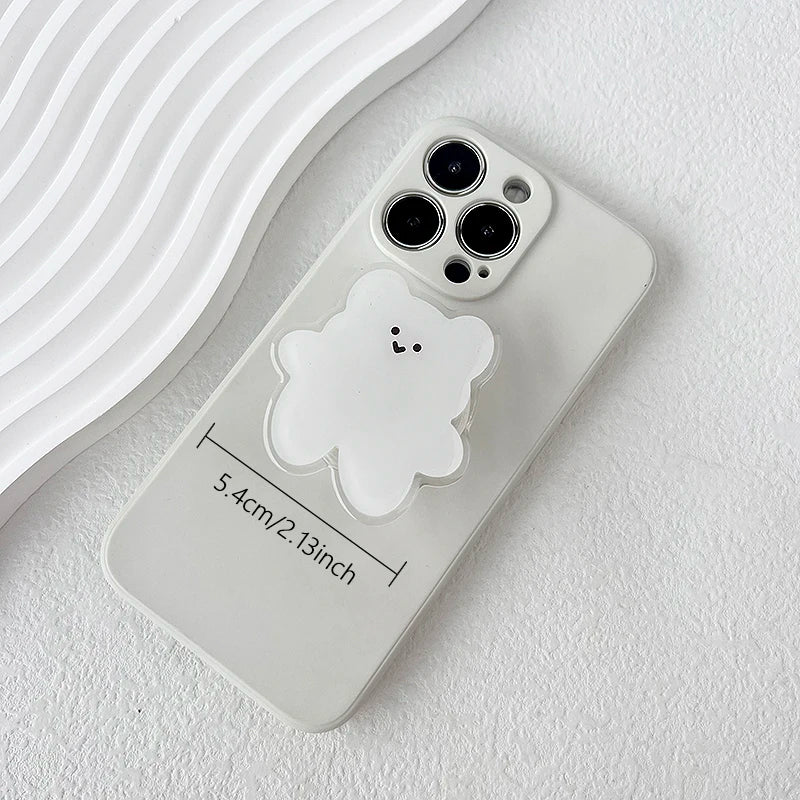 Acrylic Material Cartoon Cute Bear Design Phone Holder Foldable Grip