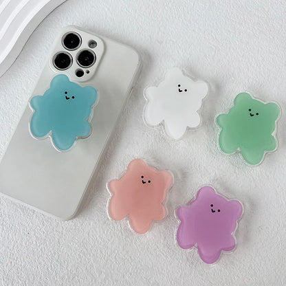 Acrylic Material Cartoon Cute Bear Design Phone Holder Foldable Grip