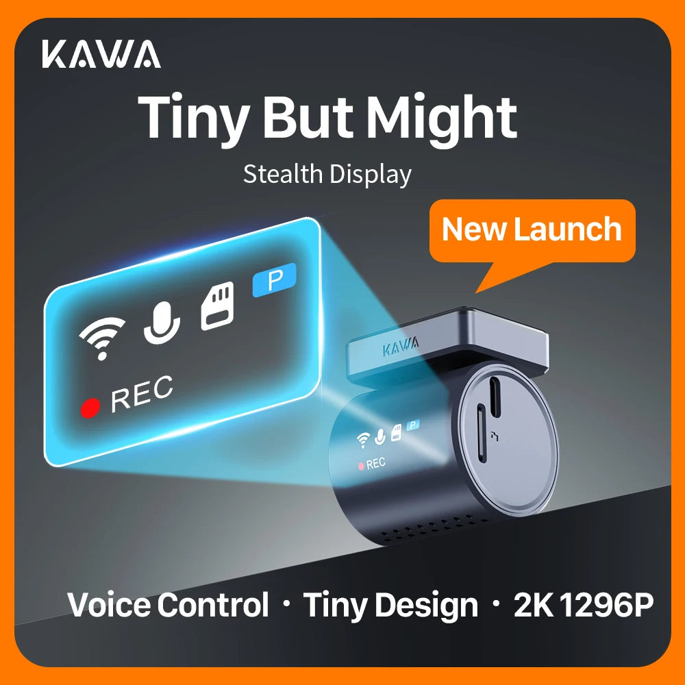2K KAWA MINI 3 Pro Cameras for Car DVR Tiny Dash Cam 24 Parking Auto Video Recorder WiFi APP Voice Control Car dashcam