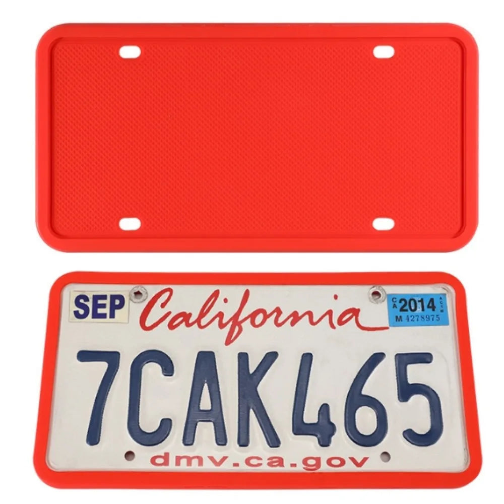 Silicone license plate frame, American and Canadian license plate frame, waterproof, rust proof, without damaging the paint