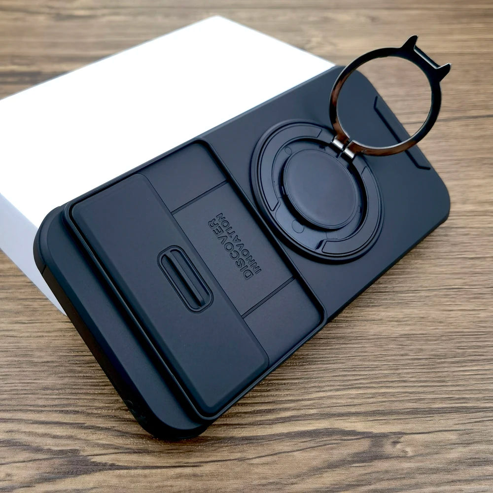 Fashion Shockproof Armor Case For Google Pixel 10 9 Pro XL 9A 7 Pro Sliding Camera Non-Slip Protect Cover With Rotatable Bracket