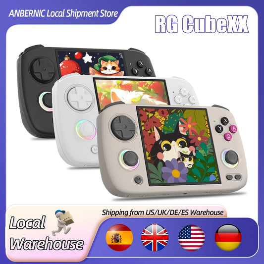 Anbernic RG CubeXX Retro Handheld Game Console 3.95 Inch IPS Screen Linux System Built-in 64G TF Card 5056 Games Support HD Out