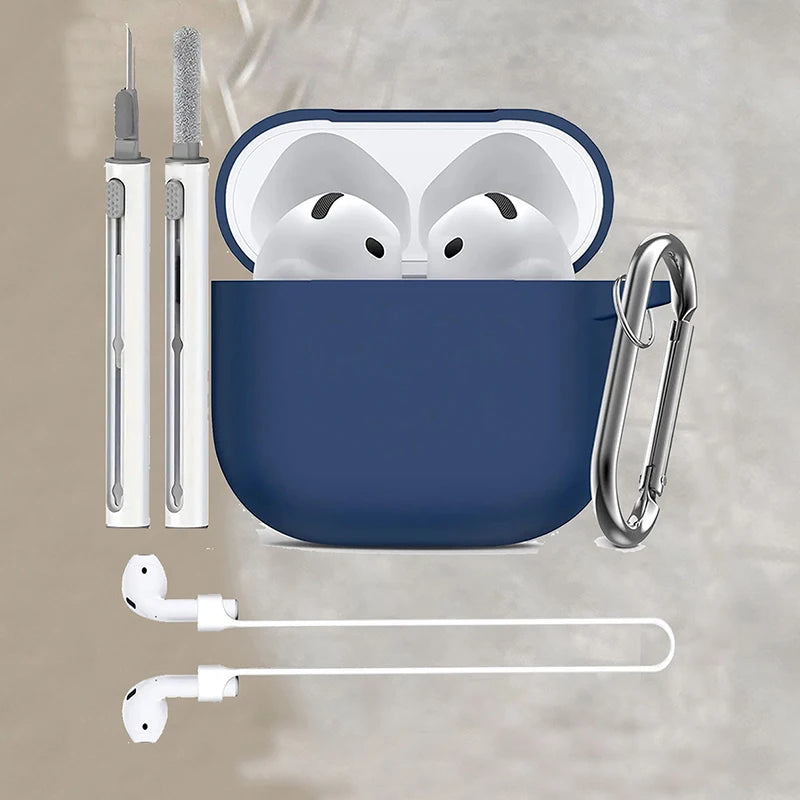 Silicone earphone case For Apple AirPods 4 Case Wirless hesdphones Earbuds case with   hook