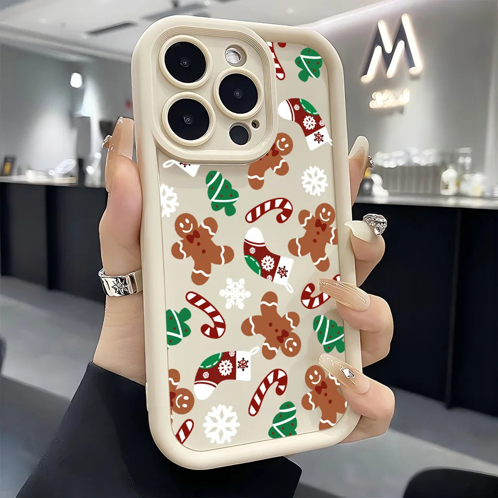 Santa Claus Elk Snowman Christmas Phone Case For Google Pixel 9 8 7 8A 7A Pro XL 4G 5G Soft Silicone TPU Back Cover