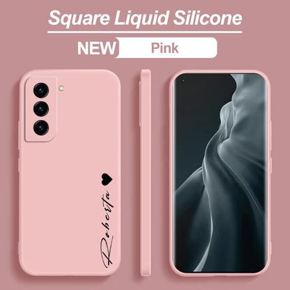 S24 S23 Ultra 5g Case Personalised Customized Name Liquid Silicone Cover For Samsung Galaxy S24 S23 S22 S21 Ultra Plus S20FE - covers4phones