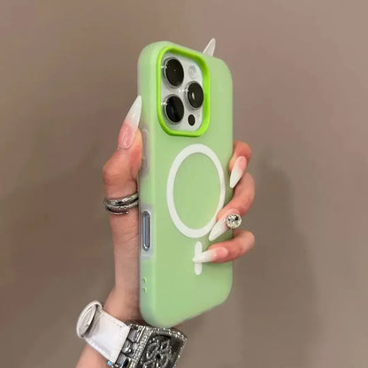 Luxury Candy Color 2 IN 1 Magsafe Case for iPhone 16 15 14 13 12 17 Pro Max Plus Magnetic Wireless Charge Clear Matte Soft Cover