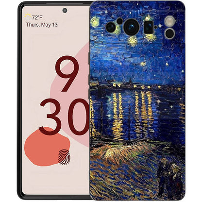 Phone Case Cover for Google Pixel 9 8 7 6 9A 8A 7A 6A Pro 10 9 Pro XL Soft TPU Shell Capas Van Gogh Art Starry Night Aesthetics