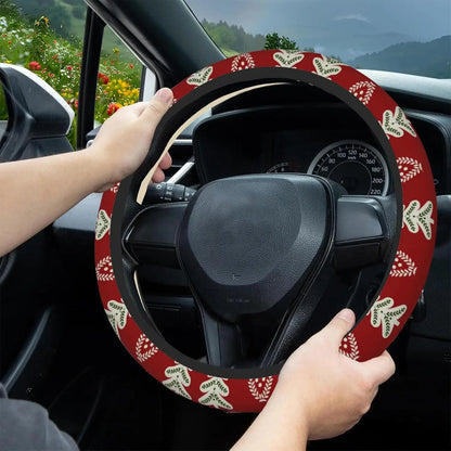 Christmas Tree Car Steering Wheel Cover, Non-Slip Absorbing Sweat Car Wheel Cover Accessories for Men Women,Universal One Size