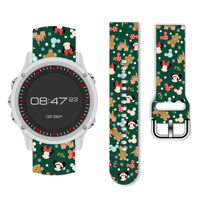20mm Mich Christmas 1 Printed Strap for Samsung Galaxy Watch 7/6/5/4 40mm 44mm Band Replaceable Bracelet 22mm for Xiaomi Amazfit
