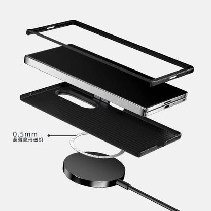 Z Fold7 5G 2025 Luxury Case For Samsung Galaxy Z Fold 7 Wireless Charging Magsafe Magnet Back Cover For Galaxy Z Fold 5 6 Funda