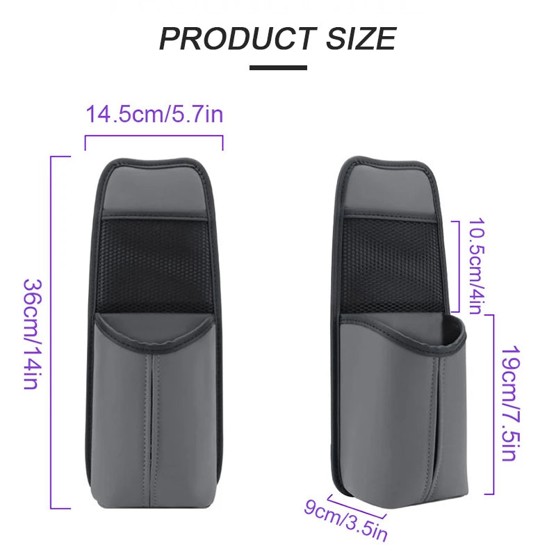 SEAMETAL Car Seat Side Storage Bag Hanging Auto Seat Organizer Tissue Holder Universal Mesh Storage Pocket for Phone Bottle