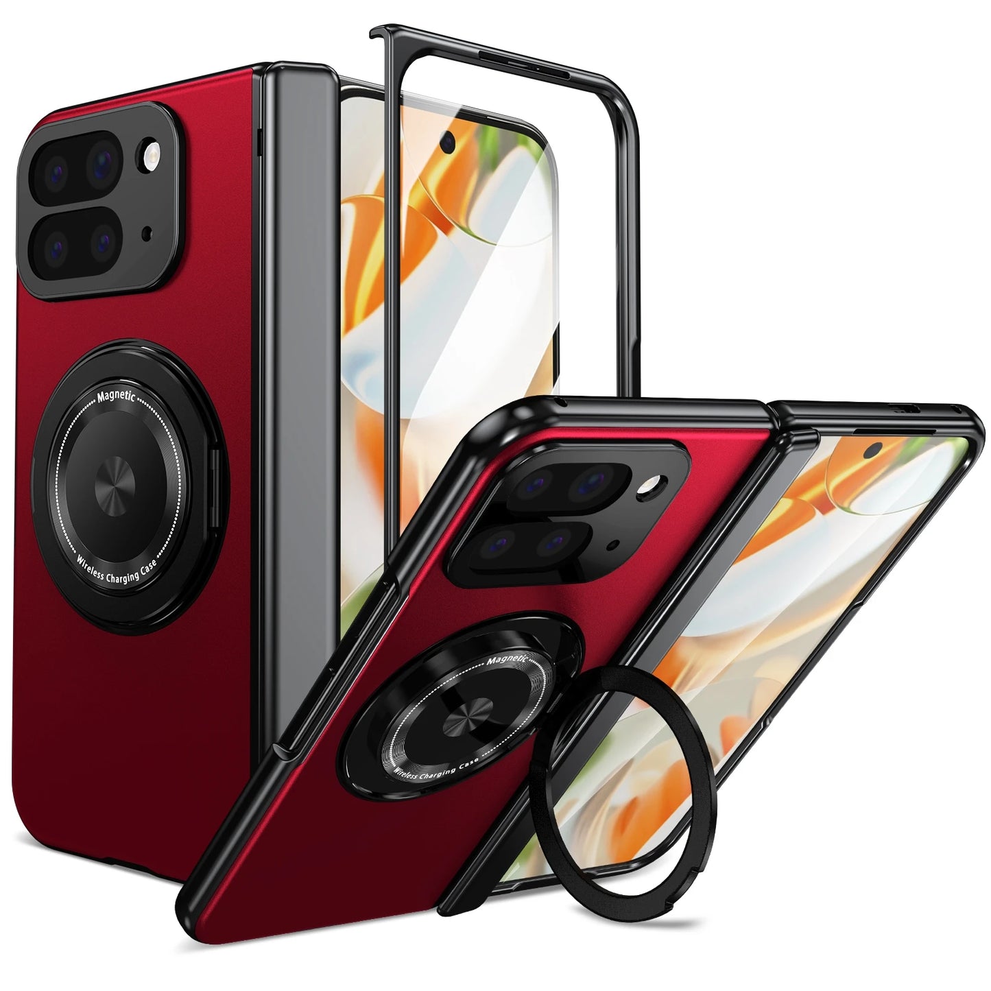 For Google Pixel 10 Pro Fold Case Luxury Armor Sanhelian Protective Shell With Magnetic Cover Finger Protective Film Funda