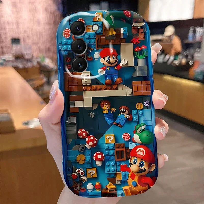 Cartoon Mushroom Case for Samsung Galaxy S25 S24 S23 S22 S21 Ultra Plus S20 FE A73 A72 A71 A56 A55 A54 5G A52 A52S A51 4G Cover