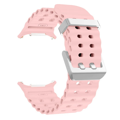 NEW Marine Silicone Strap For Samsung watch ultra 47mm Bracelet No Gaps Sport two-tone Band for Galaxy 7 ultra watchband straps