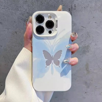 Colorful hollow butterfly Phone Case For IPhone 16 15 14 13 12 11 Pro Max Shockproof Bumper Back Cover For Iphone 16 Case Funda