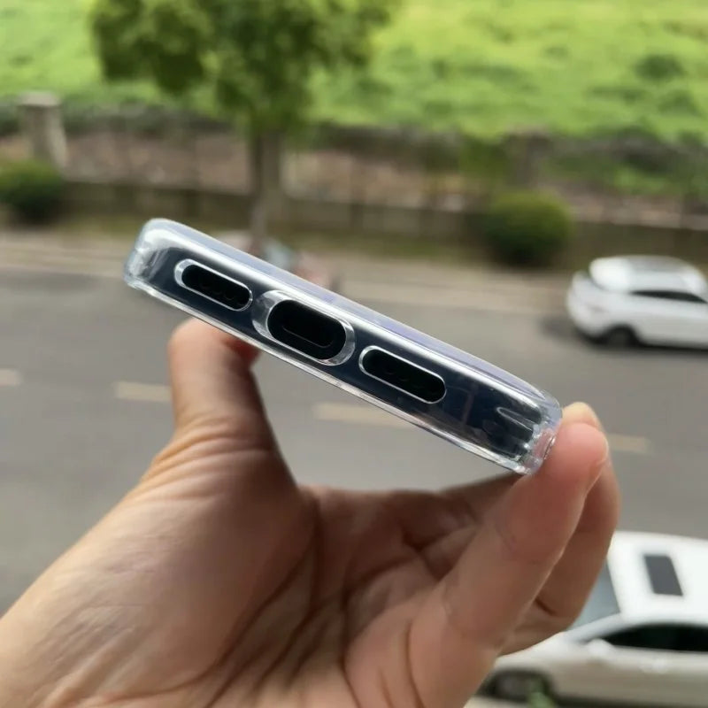 Original Frosted Transparent Magnetic Protective Case for iPhone 17 Air 17 Pro 16 15 14 13 Pro Max with Camera Button Protection