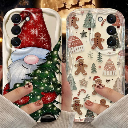 Santa Claus 3D Wave Soft TPU Phone Case For Google Pixel 7 8 9 10 Pro XL 5G Soft TPU Back Cover