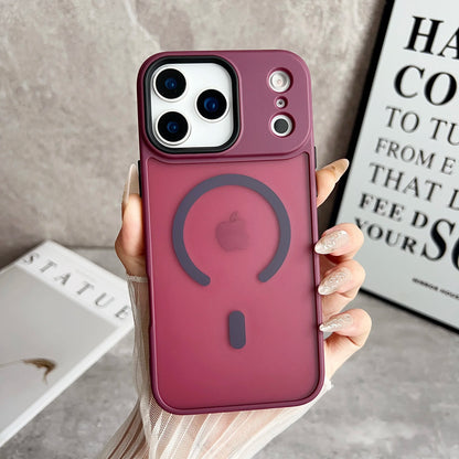 Luxury Magnetic Magsafe Wireless Charge Phone Case For iPhone 17 Pro Max 16 15 14 13 12 11 Pro Max 17 Air Shockproof Matte Cover
