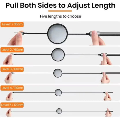 6A 100w  Data Cable 3 in1 Fast USB Cable Retractable Portable Charging Line Micro USB Type C Charger Cable For Iphine/Samsung