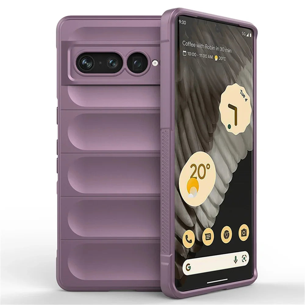 Armour Skin-friendly Shockproof Phone Case for Google Pixel 10 9 8 7 Pro XL 9A 8A 7A Matte Soft Liquid Silicone Protective Cover
