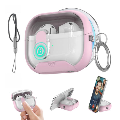 for Samsung Galaxy Buds 3 Pro Case with Secure Lock Carbon Fiber Protective Phone Holder Design Case for Samsung Galaxy Buds 3