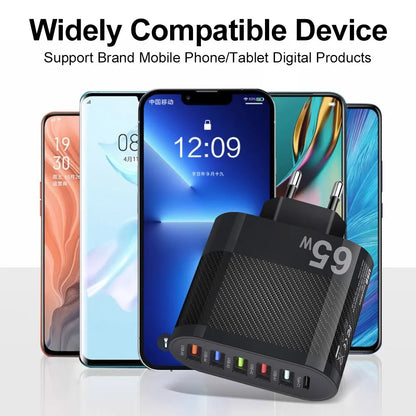 3.1A 5Ports USB Charger PD Charging Adapter For Xiaomi iPhone 13 Samsung Mobile Phone Plug Charging QC 3.0 Wall Charger