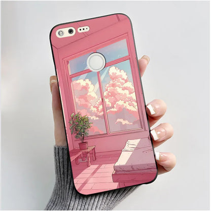 Case For Google Pixel 1 Soft Silicone Black Case For Google Pixel 1XL Elegant Style New Design Pattern Koi Dragon King Casing