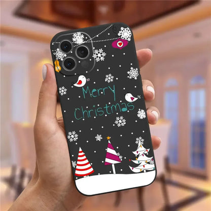 New Year's Christmas Santa Claus Phone Case For iPhone 16 15 13 14 12 11 Pro Max Mini X XS XR 7 8 Plus SE4 16E Shockproof Cover