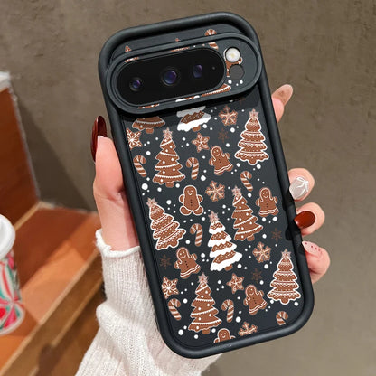Gingerbread Christmas Case For Google Pixel 9 Pro XL Shockproof Bumper TPU Silicone Soft Cover Fundas For Pixel 8 7 Pro 8A 7A