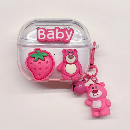 Case For Samsung Galaxy Buds 3 Pro Cute 3D Cartoon Shell Wireless Headphone Cover for Samsung Buds3 Protective Cover With Hook