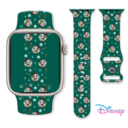 Mich Christmas 1 Printed Strap for Apple Watch 11 10 9 8 7 SE Silicone Band Replaceable Watchband for iWatch 46mm 44mm 42mm 41mm