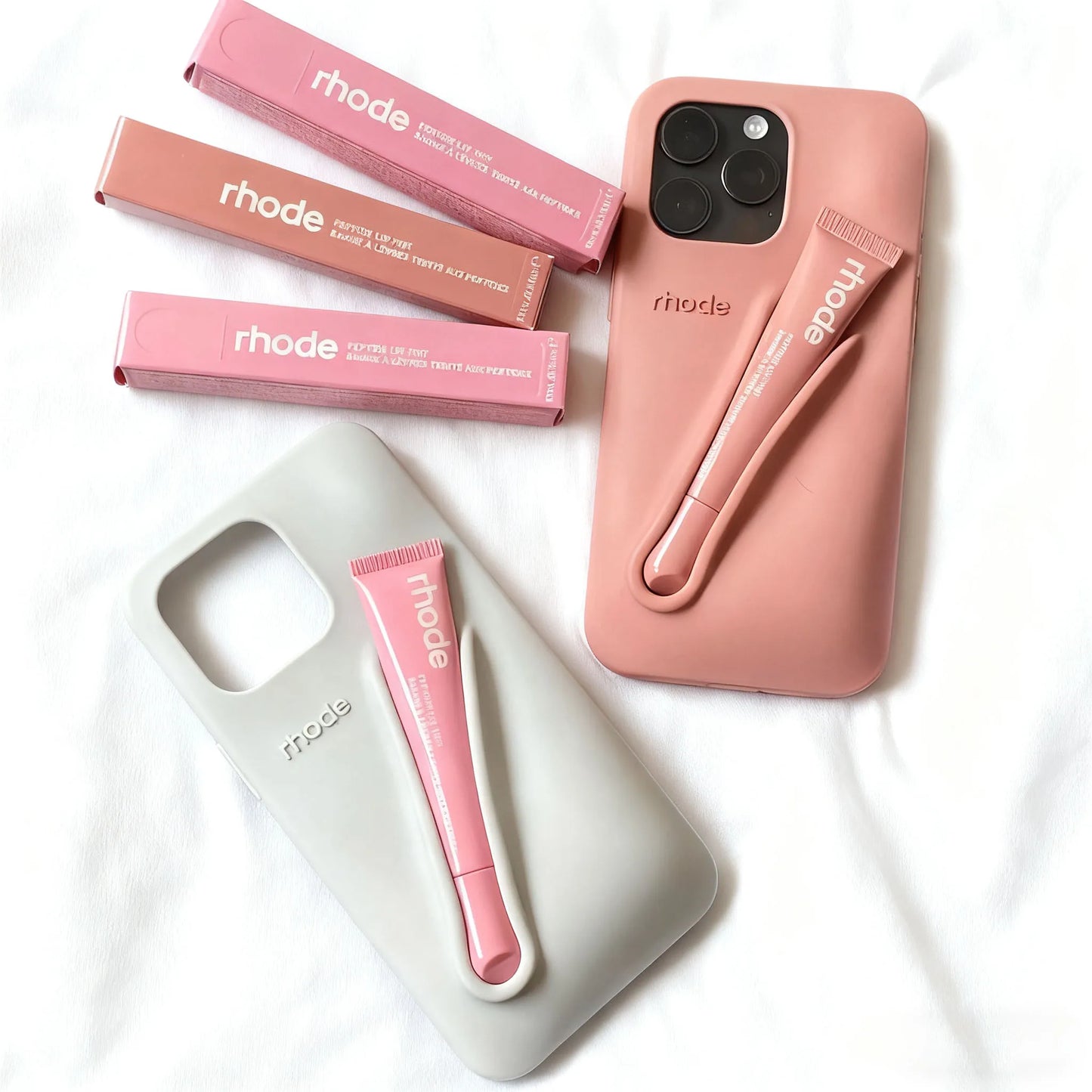 Fashion Lip Gloss Portable Silicone Shockproof Phone Case with Lipstick Suitable for IPhone 11 12 13 14 15 16 17 Pro Max Plus