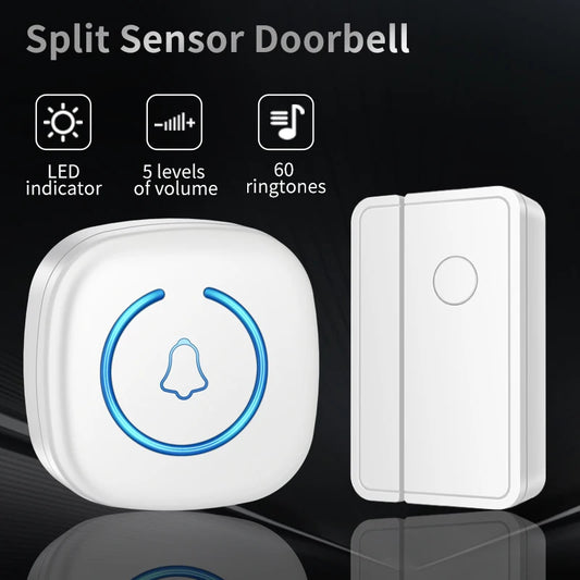 Split type Door And Window Sensor Wireless Door Magnet Sensor 60 Songs Home Protection Security Anti-Theft Alarm Volume Reminder