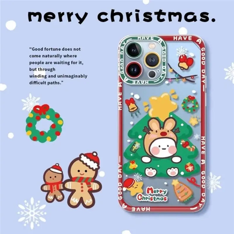 Christmas Tree Santa Claus Phone Case For Samsung Galaxy S25 FE S24 S23 Ultra S22 S21 S20 Plus S23 S24 FE A56 A36 A26 Soft Cover