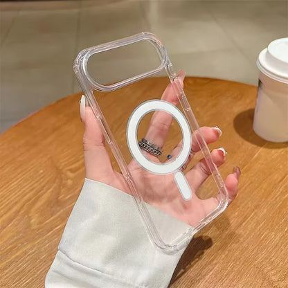For iPhone 17 ProMax Transparent For Magsafe Magnetic Case for iPhone 17 16 15 14 13 12 11 X XR XS Max Pro Plus Shockproof Cover