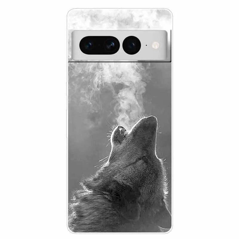 Case for Google Pixel 8 Pro / 7 7Pro Cover Pixel 8Pro Silicone Soft TPU Clear Funda for Google Pixel 8 5G Phone Shells Animals