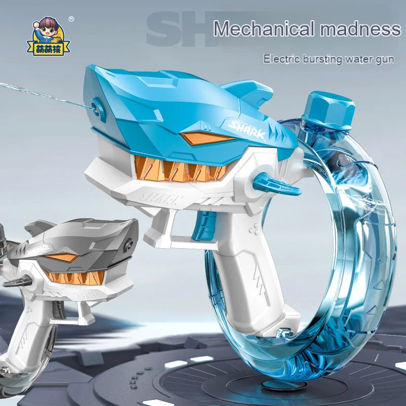 2024 Summer New Electric Water Gun for Adults & Kids Shark Automatic Squirt Guns Toys High Pressure Water Guns Outdoor Toys Gift