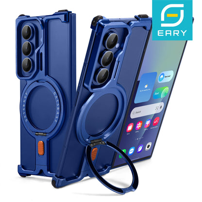 Eary Frameless Case for Samsung Galaxy Z Fold 7 Magsafe with 360°Rotation Stand Magnetic  Wireless Charging Aluminum Phone Cover