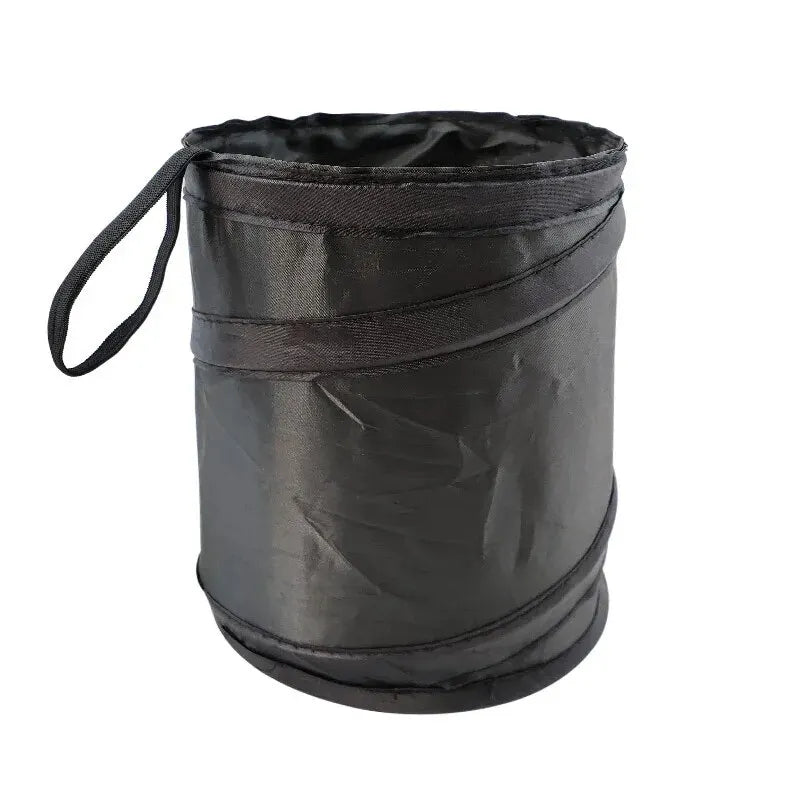 Car Trash Can Portable Durable Foldable Hanging Car Storage Bucket Chair Back Oxford Cloth Storage Bag Trash Can 1pc