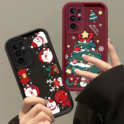 For Samsung Galaxy A56 A36 A26 A54 A16 A17 A15 A06 A07 A25 A55 A35 A14 A34 A24 A05 A05S A32 A52 A23 A53 A33 A04 Christmas Cases