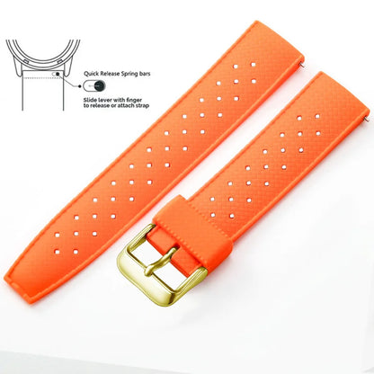 Tropical Silicone Watch Band Quick Release Watch Band 18mm 20mm 22mm Rubber Tropic Smart Watch Strap for Oris Seiko Citizen