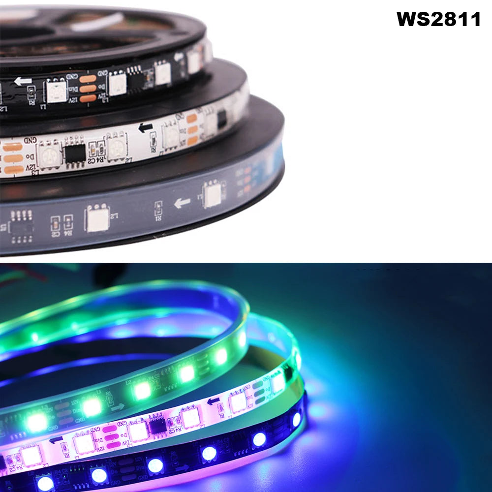 WS2812B WS2811 WS2815 WS2813 RGBIC LED Strip WS2812 30/60/144Pixels/Leds/m Individually Addressable Smart Tape Light DC5V/12V