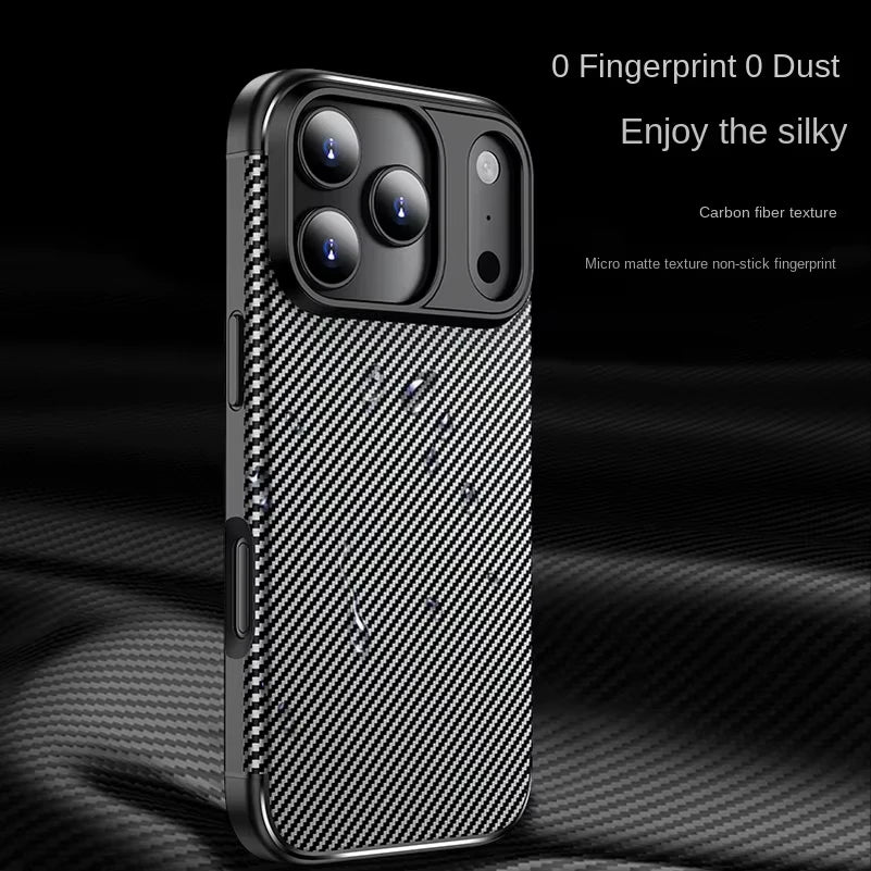 Carbon Fiber Pattern For iphone 17Promax 17 Air 17pro Phone Case Fashionable Anti-Fall Sensation Protective Cover for High