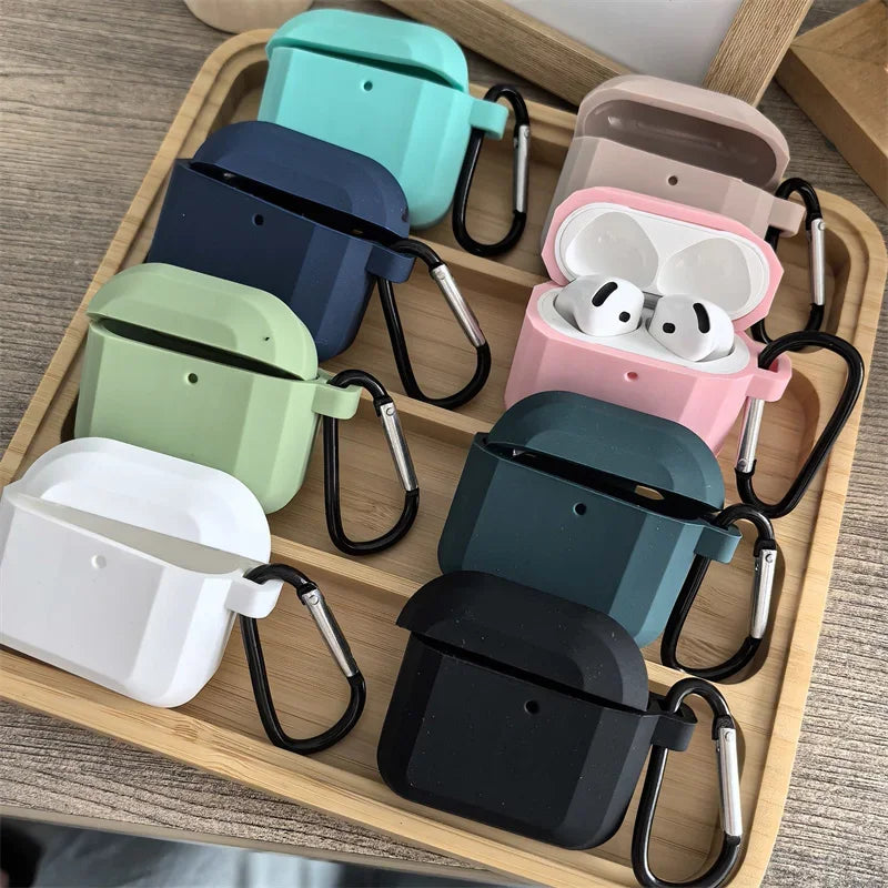 New simplicity Silicone Earphone Cases For Airpods 4-3 Headphones Case Protective Case For Apple Airpods Pro2 Covers Accessories