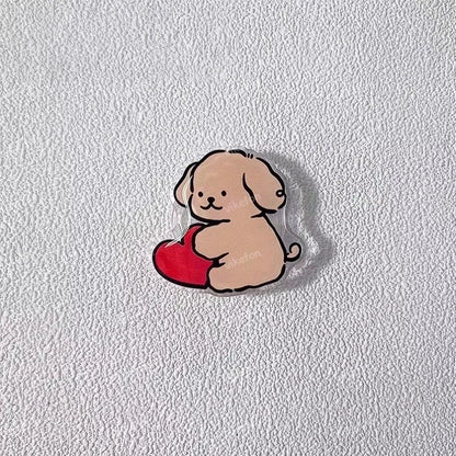 Korean Cute Cartoon Puppy Grip Magnetic Socket Pocket Stand Phone Grip Tok Bracket For iPhone Samsung Xiaomi Ring Finger Holder